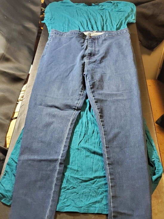 New York&company Other - New York&company Aquagreen SizeL Short Slevee Dress/Denim Dark Blue SizeXl Jean